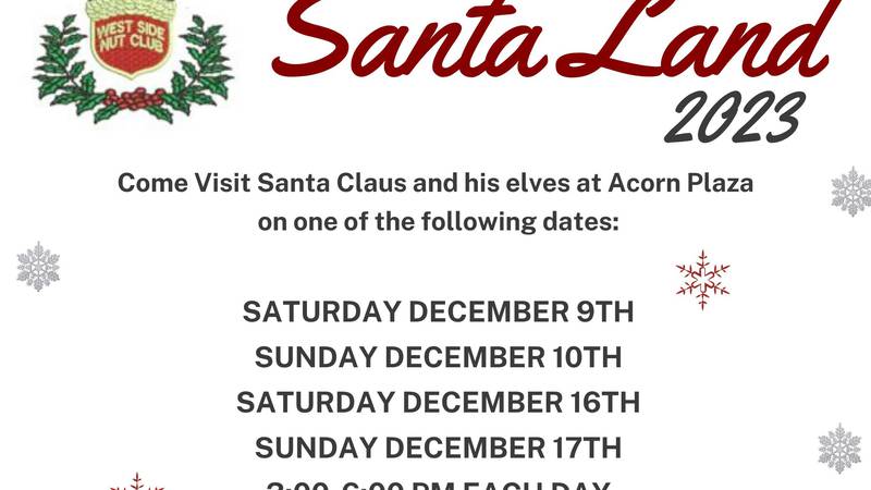 Santa’s coming to town: West Side Nut Club hosting Santa Land event