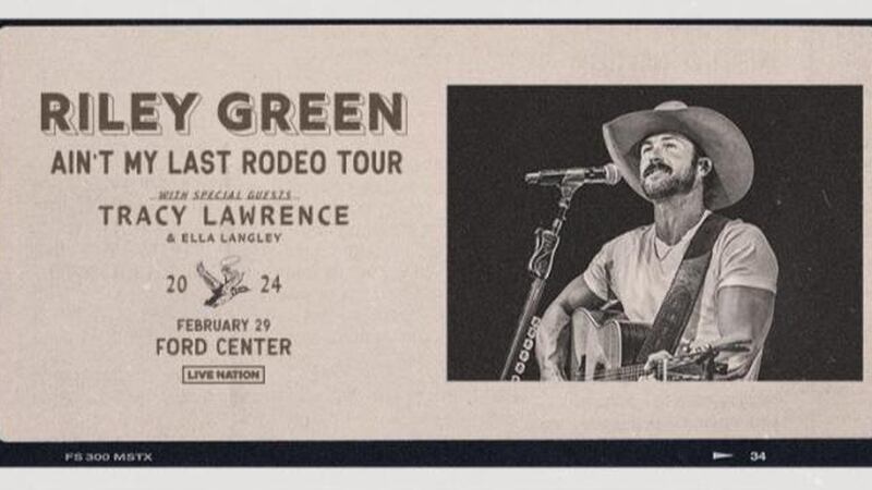 Riley Green set to perform at Ford Center in February